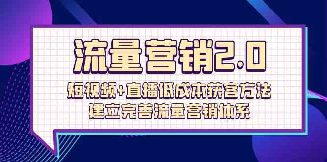 流量营销2.0：短视频+直播低成本获客方法，建立完善流量营销体系（72节）_菜菜笔记