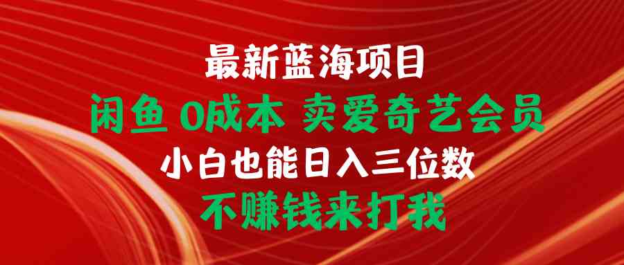 （10117期）最新蓝海项目 闲鱼0成本 卖爱奇艺会员 小白也能入三位数 不赚钱来打我_菜菜笔记