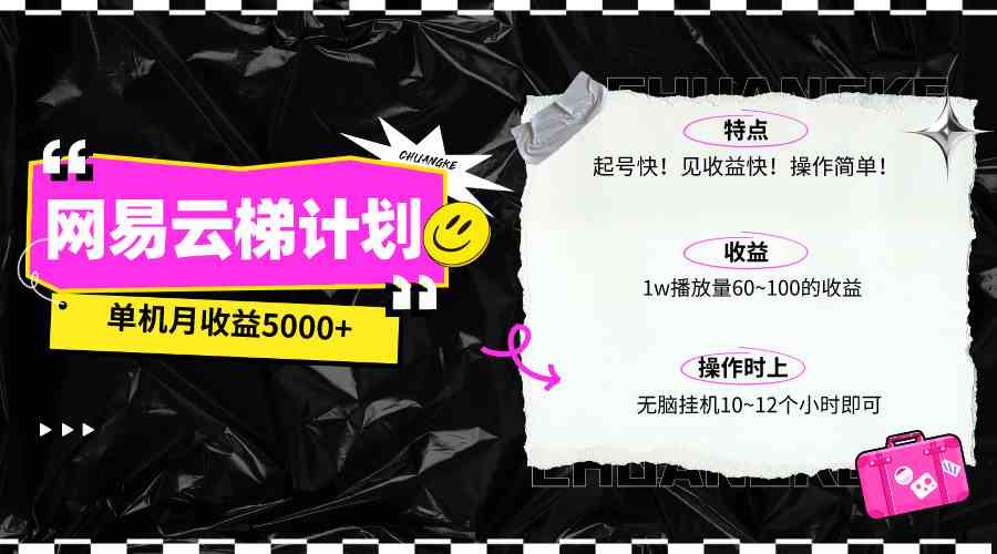 （10063期）最新网易云梯计划网页版，单机月收益5000+！可放大操作_菜菜笔记