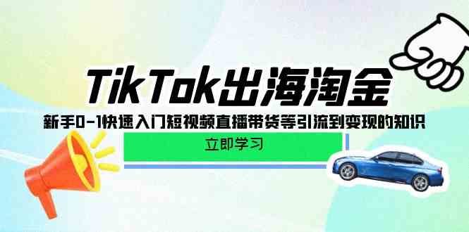 TikTok出海淘金，新手0-1快速入门短视频直播带货等引流到变现的知识_菜菜笔记