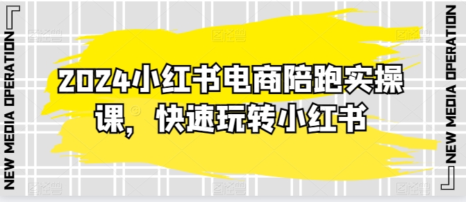 2024小红书电商陪跑实操课，快速玩转小红书，超过20节精细化课程_菜菜笔记