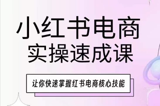 小红书电商实操速成课，让你快速掌握红书电商核心技能_菜菜笔记