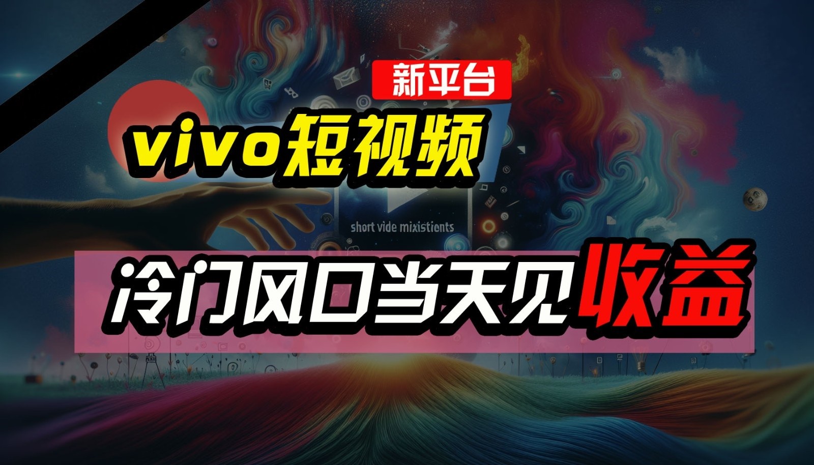 全新平台vivo短视频，新风口AI混剪无脑搬运，冷门风口当天见收益，7天撸了2300+了_菜菜笔记
