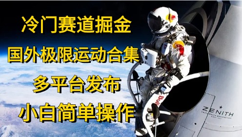 （10745期）冷门赛道掘金，国外极限运动视频合集，多平台发布，小白简单操作_菜菜笔记