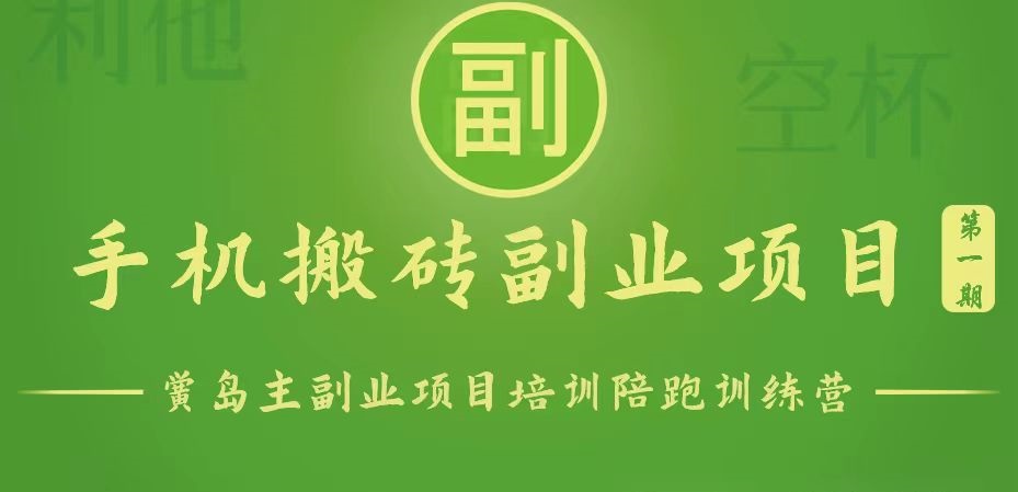 手机搬砖小副业项目训练营1.0，能用手机做的简单小副业_菜菜笔记