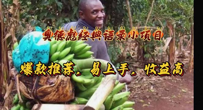 （11030期）奥德彪经典语录小项目，爆款推荐，易上手，收益高_菜菜笔记