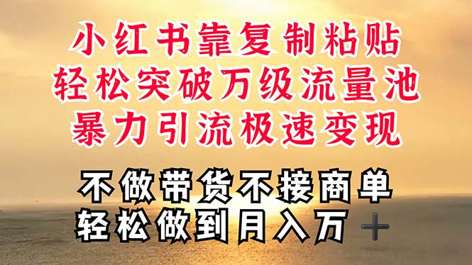 （11139期）深层揭秘小红书，靠复制粘贴，一周突破万级流量池，无脑搬运，暴力引流…_菜菜笔记