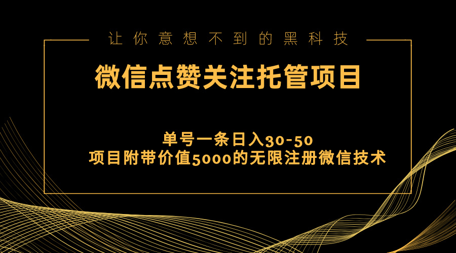 （11177期）视频号托管点赞关注，单微信30-50元，附带价值5000无限注册微信技术_菜菜笔记