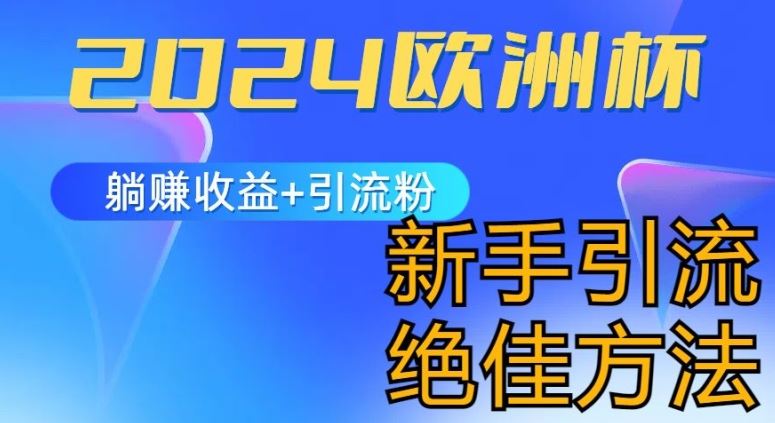 2024欧洲杯风口的玩法及实现收益躺赚+引流粉丝的方法，新手小白绝佳项目【揭秘】_菜菜笔记