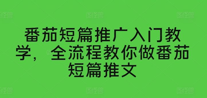 番茄短篇推广入门教学，全流程教你做番茄短篇推文_菜菜笔记