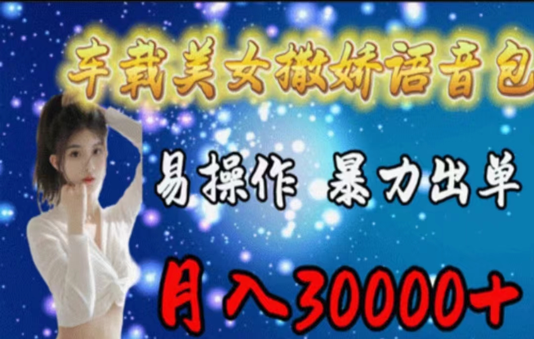 （11249期）车载美女撒娇语音包，执行就出单，月入3000＋，小白看完课程就能马上实操_菜菜笔记