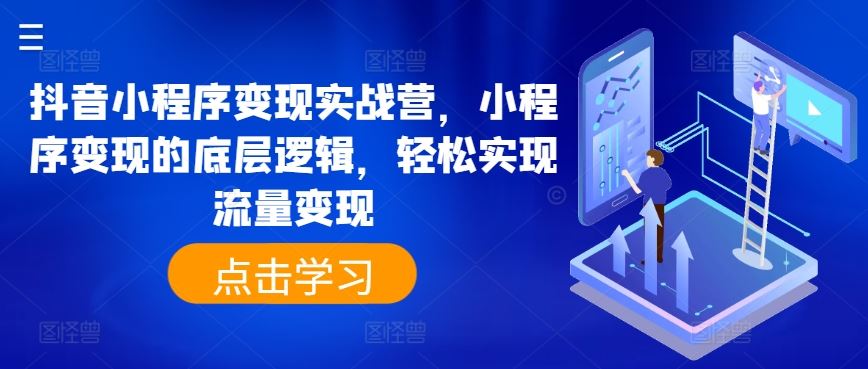 抖音小程序变现实战营，小程序变现的底层逻辑，轻松实现流量变现_菜菜笔记