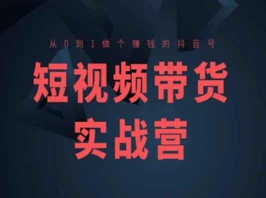 短视频带货实战营(高阶课)，从0到1做个赚钱的抖音号_菜菜笔记