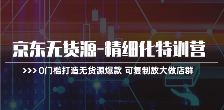 （11303期）京东无货源-精细化特训营，0门槛打造无货源爆款 可复制放大做店群_菜菜笔记