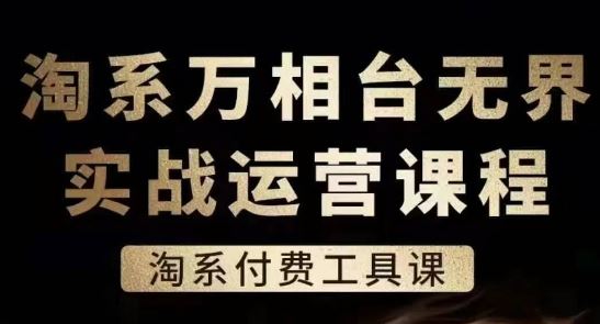 淘系万相台无界实战运营课，淘系付费工具课_菜菜笔记
