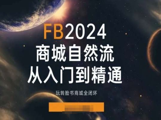 2024Faceboo商城自然流(从入门到精通)，玩转脸书商城全闭环_菜菜笔记