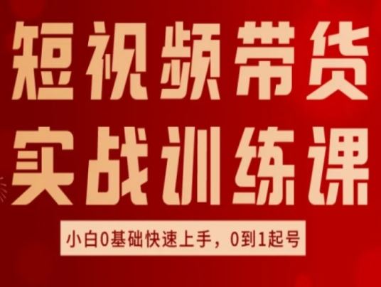 短视频带货实战训练课，好物分享实操，小白0基础快速上手，0到1起号_菜菜笔记