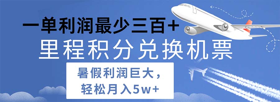 （11385期）2024暑假利润空间巨大的里程积分兑换机票项目，每一单利润最少500_菜菜笔记