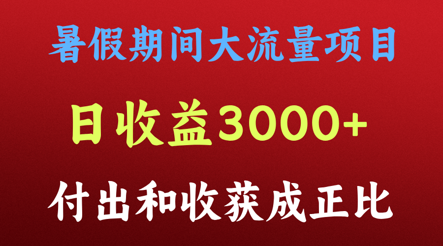 一天收益3000+，暑假期间， 这个项目才是真火_菜菜笔记