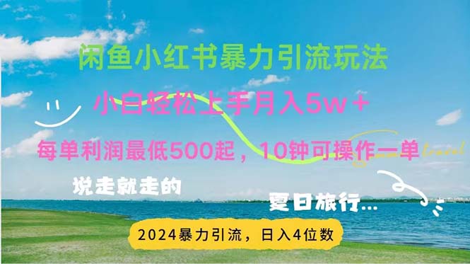 （11650期）2024暑假赚钱项目小红书咸鱼暴力引流，简单无脑操作，每单利润500+，…_菜菜笔记
