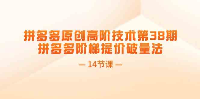 拼多多原创高阶技术第38期，拼多多阶梯提价破量法（14节课）_菜菜笔记