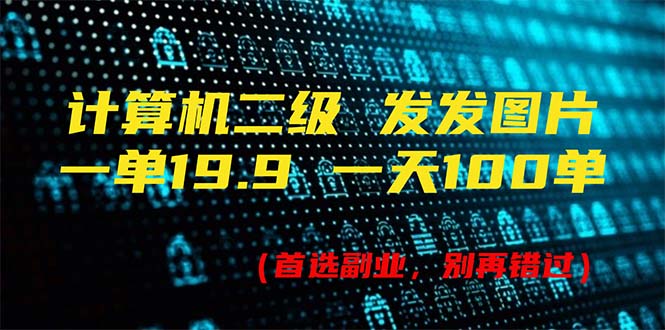 （11715期）计算机二级，一单19.9 一天能出100单，每天只需发发图片（附518G资料）_菜菜笔记