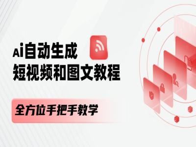 AI自动生成短视频和图文课程，全方位手把手教学_菜菜笔记