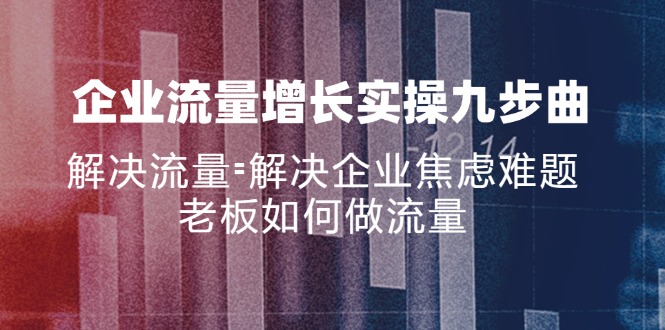 （11822期）企业流量增长实战九步曲，解决流量=解决企业焦虑难题，老板如何做流量_菜菜笔记