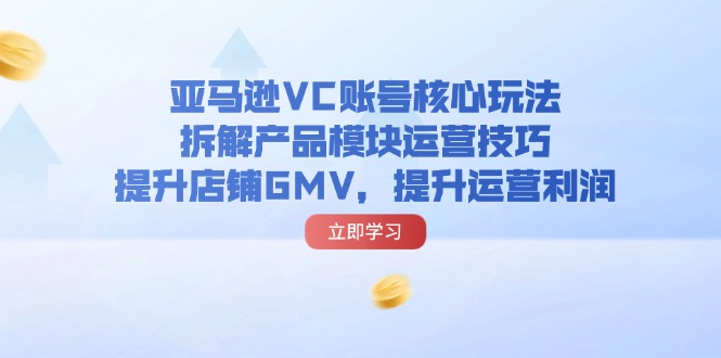 （11848期）亚马逊VC账号核心玩法，拆解产品模块运营技巧，提升店铺GMV，提升运营利润_菜菜笔记