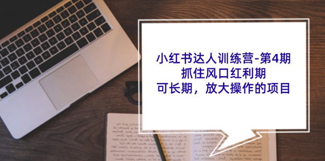 小红书达人训练营第4期：抓住风口红利期，可长期，放大操作的项目_菜菜笔记