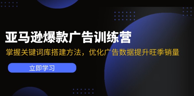 （11858期）亚马逊爆款广告训练营：掌握关键词库搭建方法，优化广告数据提升旺季销量_菜菜笔记
