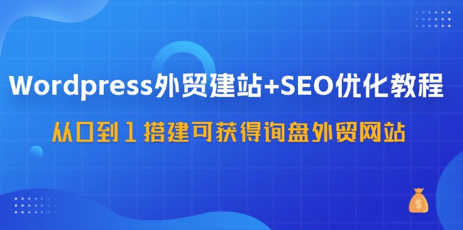 WordPress外贸建站+SEO优化教程，从0到1搭建可获得询盘外贸网站（57节课）_菜菜笔记