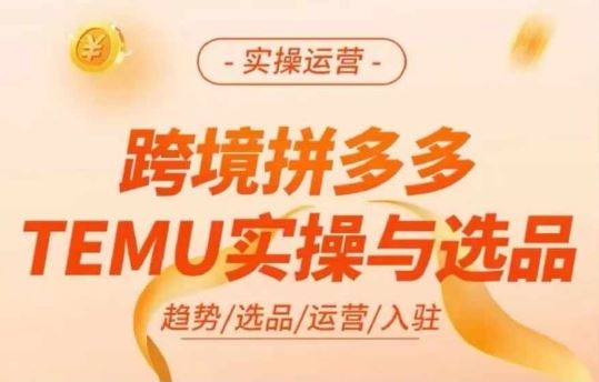 跨境拼多多TEMU实操与选品，多多temu跨境选品运营实操_菜菜笔记
