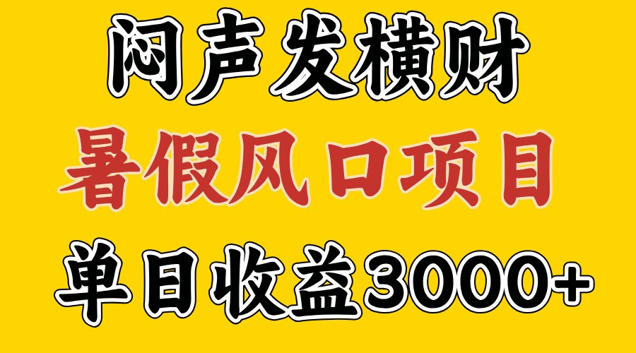 30天赚了7.5W 暑假风口项目，比较好学，2天左右上手_菜菜笔记