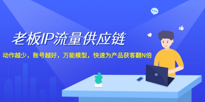 （12077期）老板 IP流量 供应链，动作越少，账号越好，万能模型，快速为产品获客翻N倍_菜菜笔记
