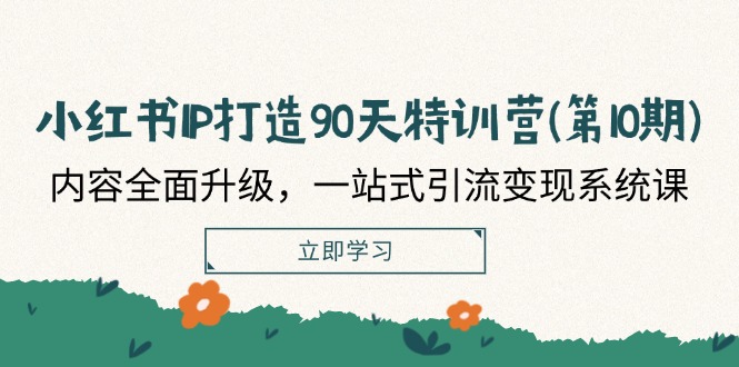 小红书IP打造90天特训营(第10期)：内容全面升级，一站式引流变现系统课_菜菜笔记