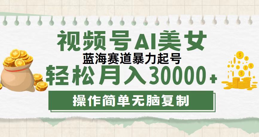 （12087期）视频号AI美女跳舞，轻松月入30000+，蓝海赛道，流量池巨大，起号猛，无…_菜菜笔记
