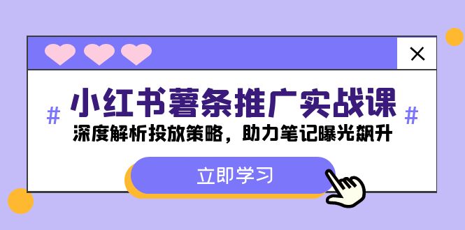 小红书-薯条推广实战课：深度解析投放策略，助力笔记曝光飙升_菜菜笔记