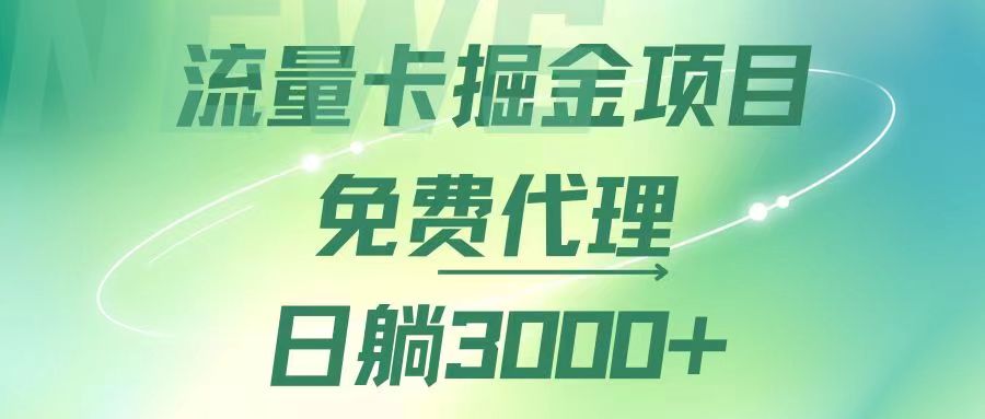 （12321期）流量卡掘金代理，日躺赚3000+，变现暴力，多种推广途径_菜菜笔记
