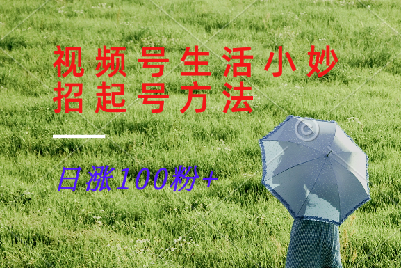 视频号生活小妙招分享赛道， 起号涨粉新方法，日涨100粉_菜菜笔记