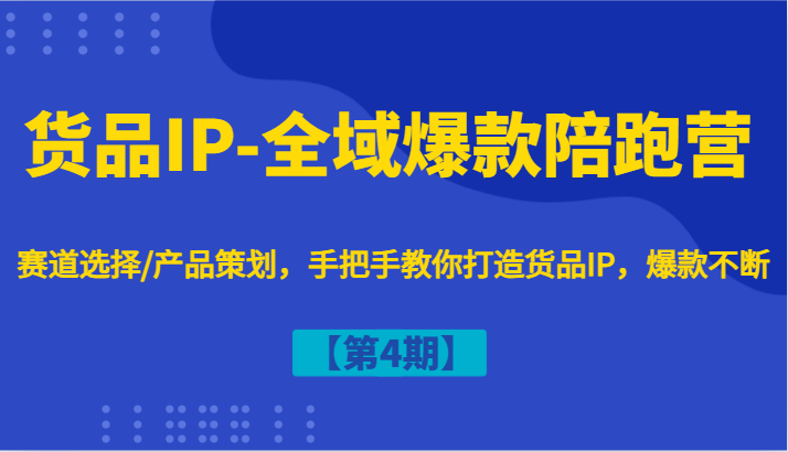 货品IP-全域爆款陪跑营【第4期】赛道选择/产品策划，手把手教你打造货品IP，爆款不断_菜菜笔记