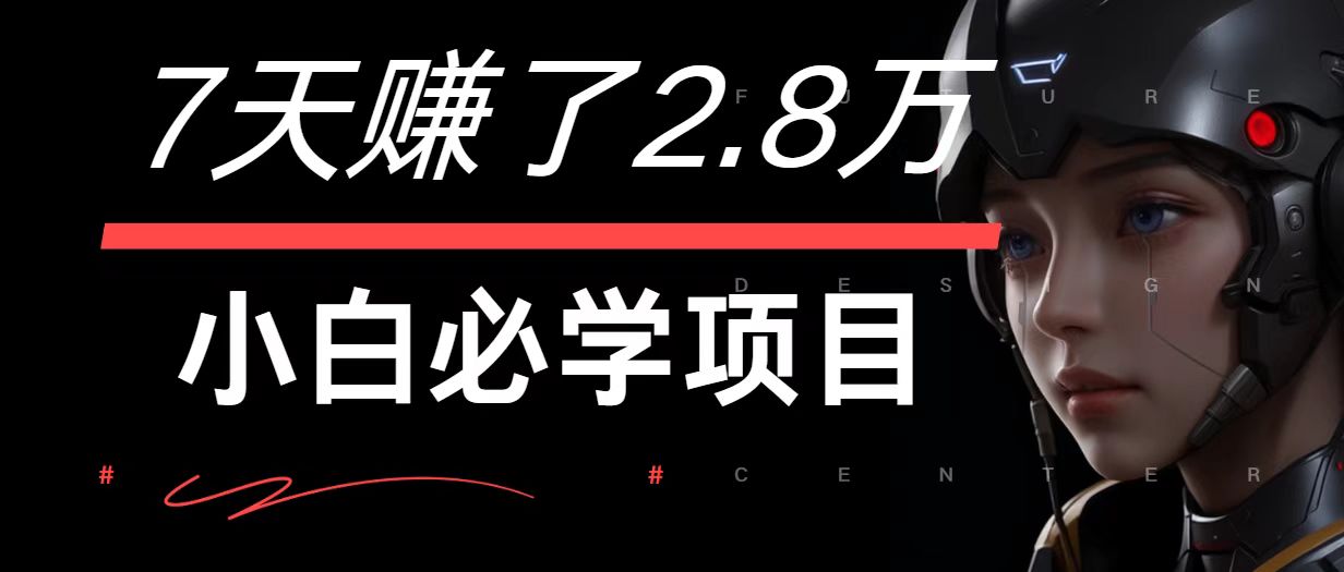 7天赚了2.8万！每单利润最少500+，轻松月入7万+小白有手就行_菜菜笔记