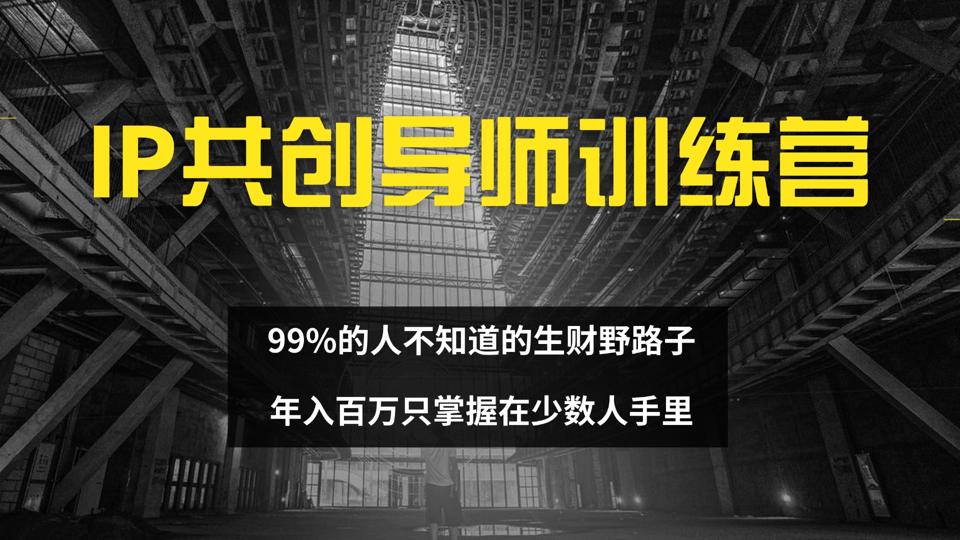 （12504期）IP共创导师训练营 99%的人不知道的生财野路子 只掌握在少数人手里_菜菜笔记