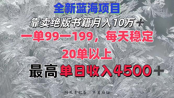（12512期）靠卖绝版书籍月入10W+,一单99-199，一天平均20单以上，最高收益日入4500+_菜菜笔记