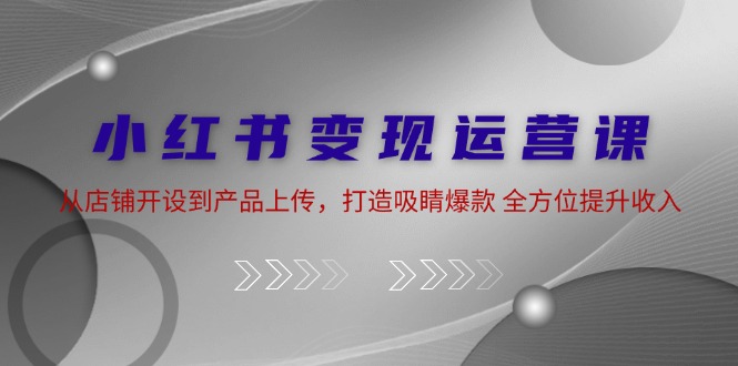 小红书变现运营课：从店铺开设到产品上传，打造吸睛爆款 全方位提升收入_菜菜笔记