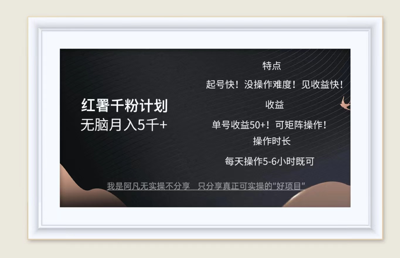（12560期）红薯千粉计划无脑月入5千+！既做既赚！_菜菜笔记