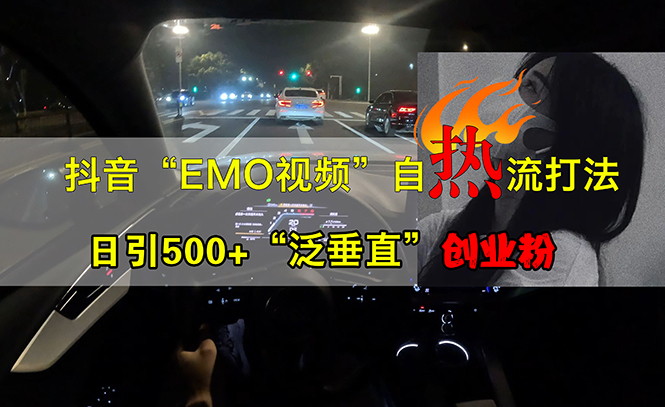 （13029期）抖音EMO视频自热打法，日引500+“泛垂直”创业粉_菜菜笔记