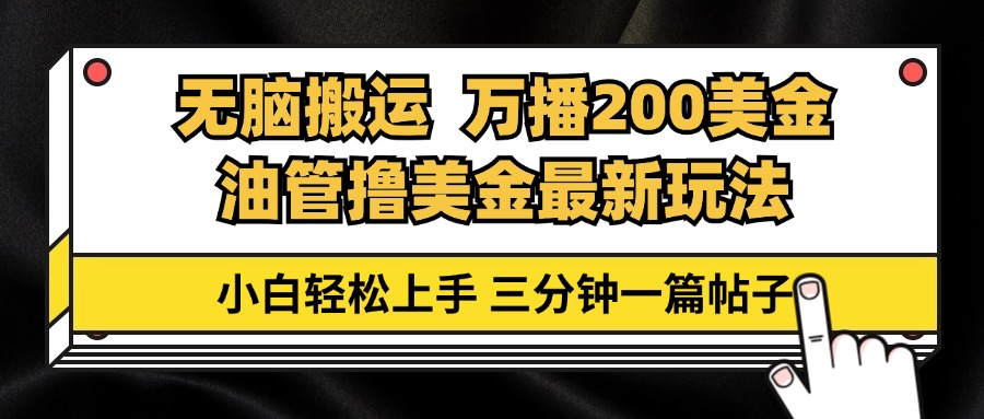 （13050期）油管无脑搬运撸美金玩法教学，万播200刀，三分钟一篇帖子，小白轻松上手_菜菜笔记