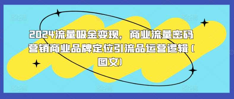 2024流量吸金变现，商业流量密码营销商业品牌定位引流品运营逻辑(图文)_菜菜笔记