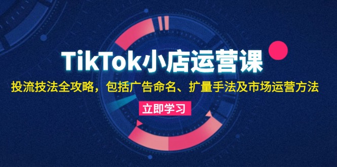 （13063期）TikTok小店运营课：投流技法全攻略，包括广告命名 扩量手法及市场运营方法_菜菜笔记